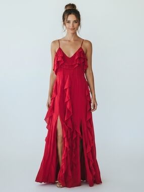 PrettyLittleThing | Dresses | Prettylittlething Red Cold Shoulder Ruffle Detail Maxi Dress Size 8 And 6 Tags | Poshmark PrettyLittleThing | Dresses | Prettylittlething Red Cold Shoulder Ruffle Detail Maxi Dress Size 8 And 6 Tags | Poshmark